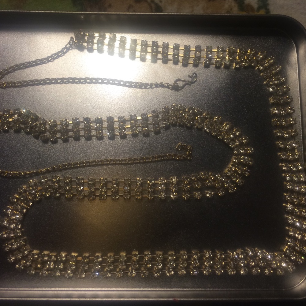 Rhinestone delicate dress waist belt