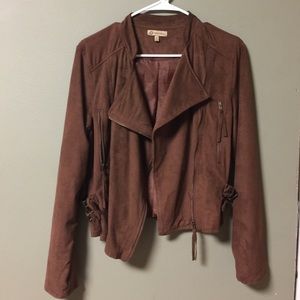 M brown suede jacket