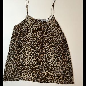 Silk leopard print tank cami