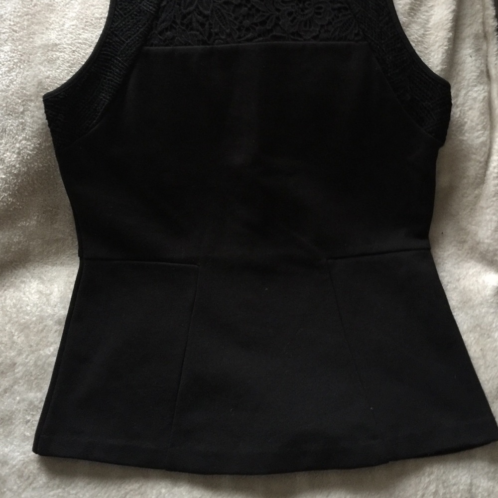J. Crew Plain Black Sleeveless Peplum Top - Picture 8 of 8