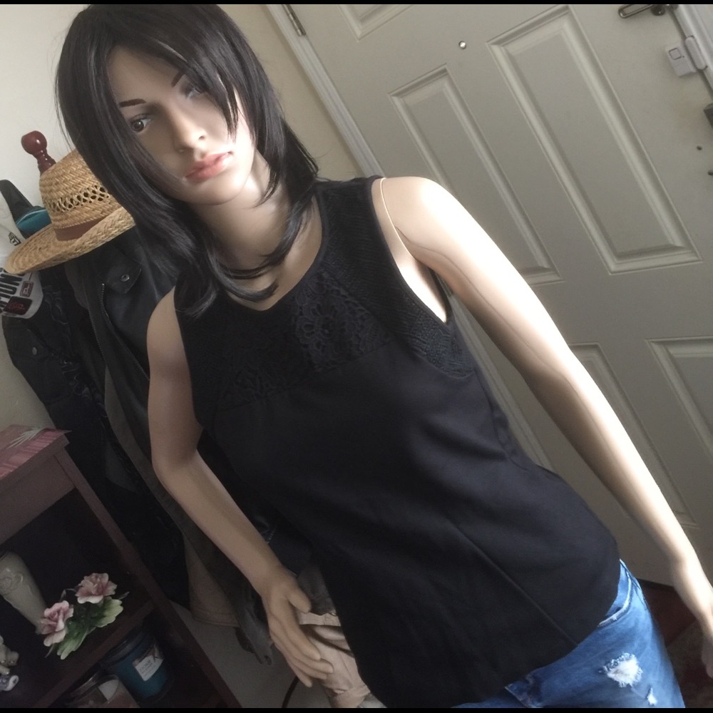 J. Crew Plain Black Sleeveless Peplum Top - Picture 6 of 8