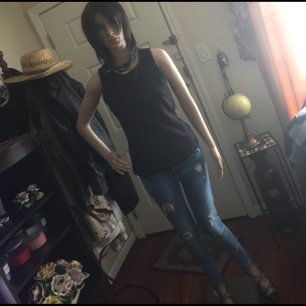 J. Crew Plain Black Sleeveless Peplum Top - Picture 5 of 8