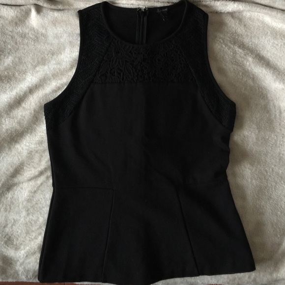 J. Crew Plain Black Sleeveless Peplum Top - Picture 7 of 8