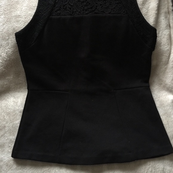 J. Crew Plain Black Sleeveless Peplum Top - Picture 8 of 8