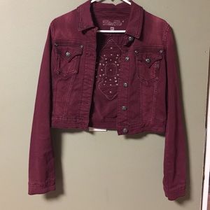 Miss Me Maroon jacket, size M