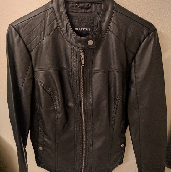 Maurices Jackets & Blazers - Black faux leather jacket