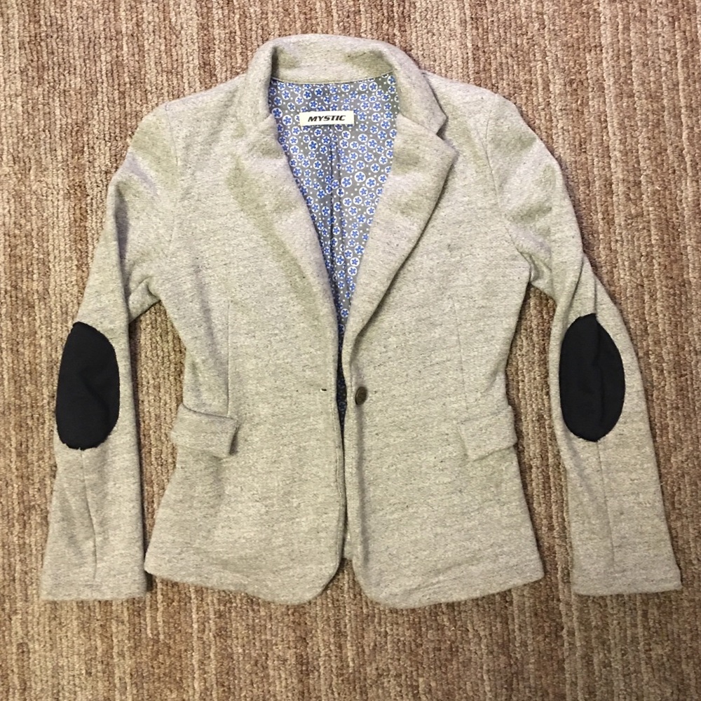 Knit Blazer with Elbow Patches