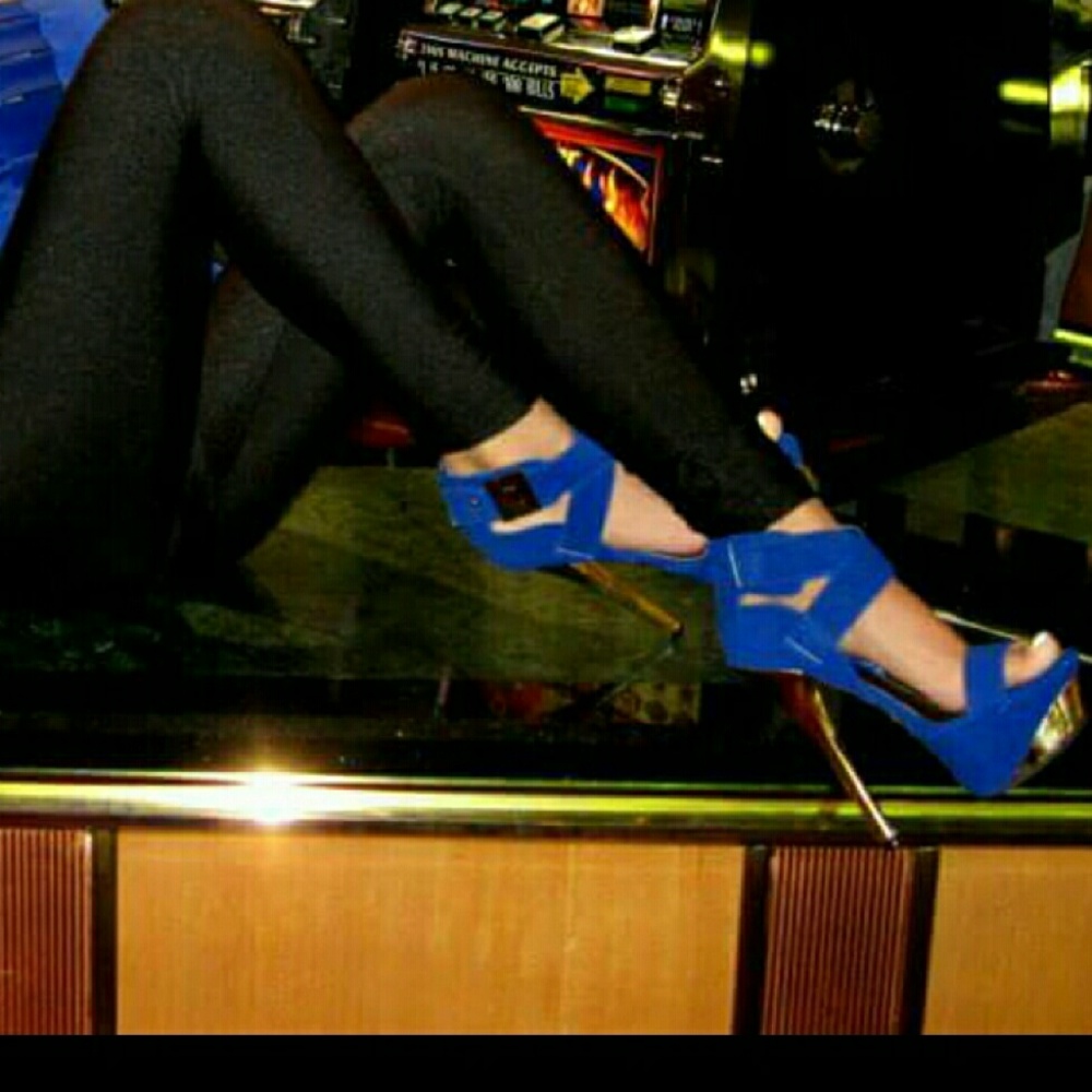 Tall Blue Heels