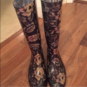 Nicole Miller Floral Rain Boots