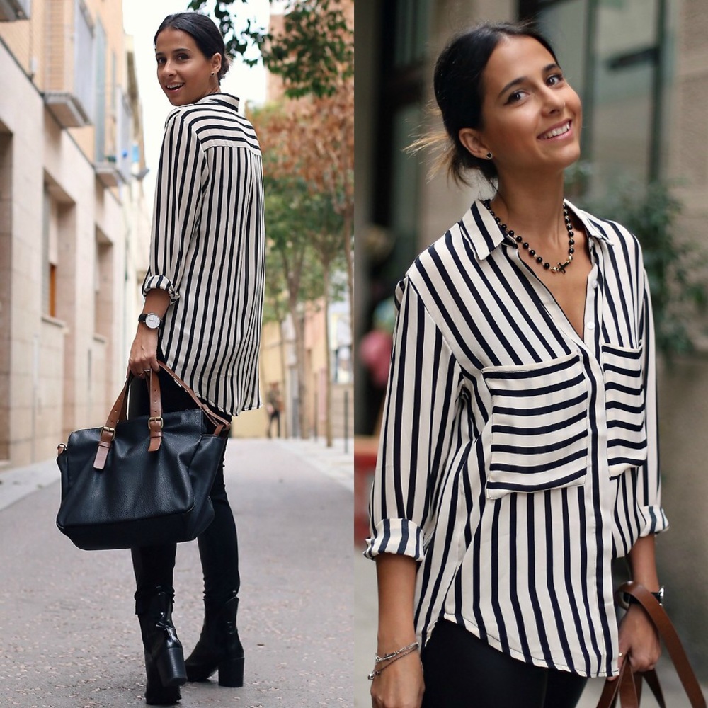 ZARA striped blouse