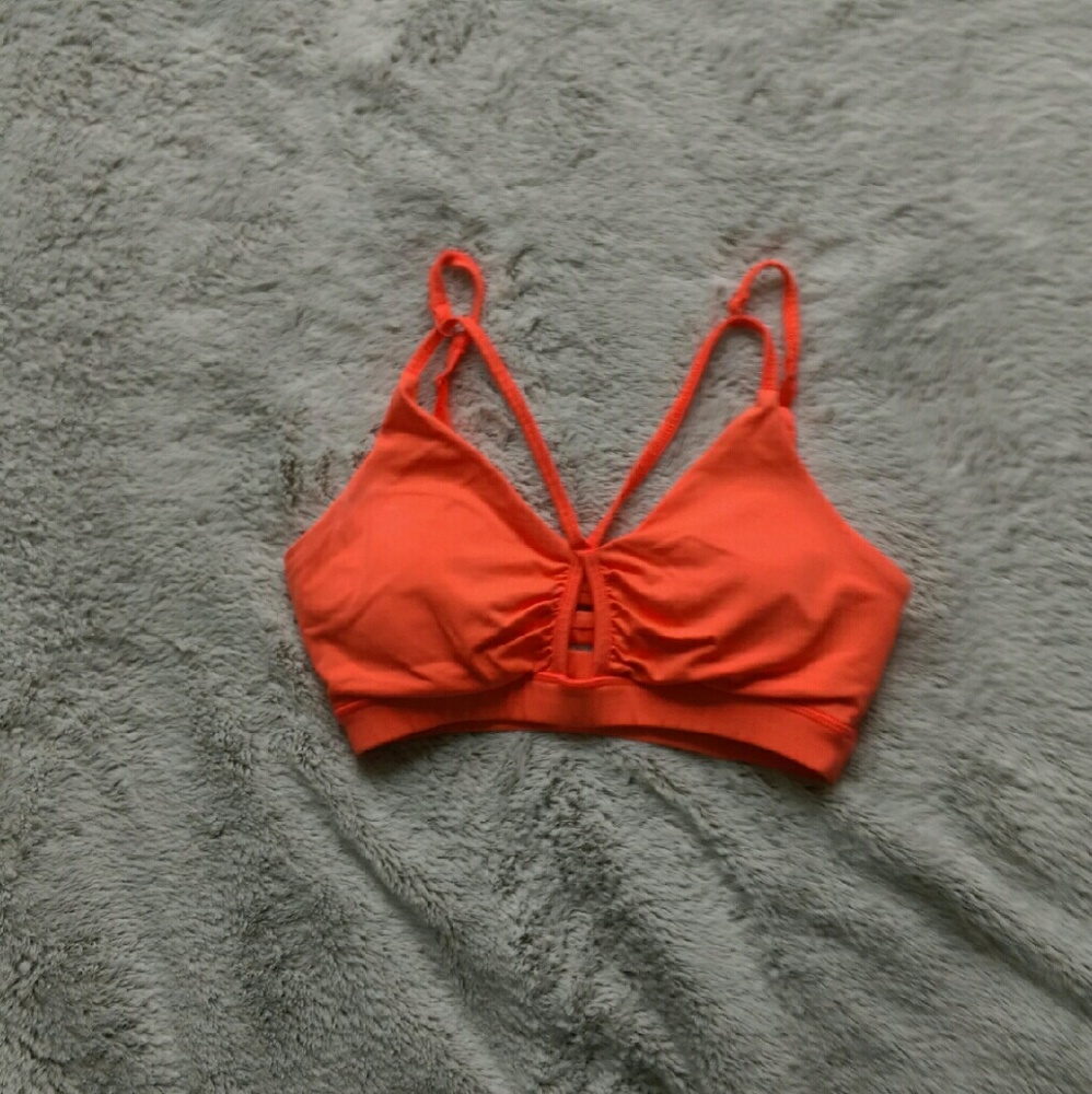 Coral Cutout Sports Bra