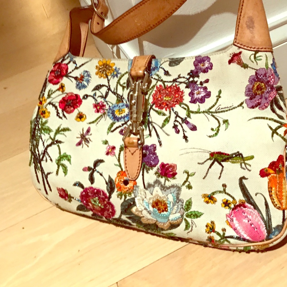 Gucci floral sparkle bead bag.  On HOLD KRISTI.