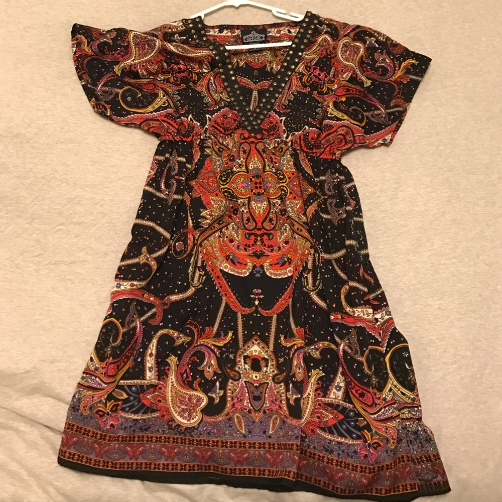 Silky patterned dress