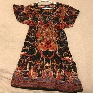Silky patterned dress