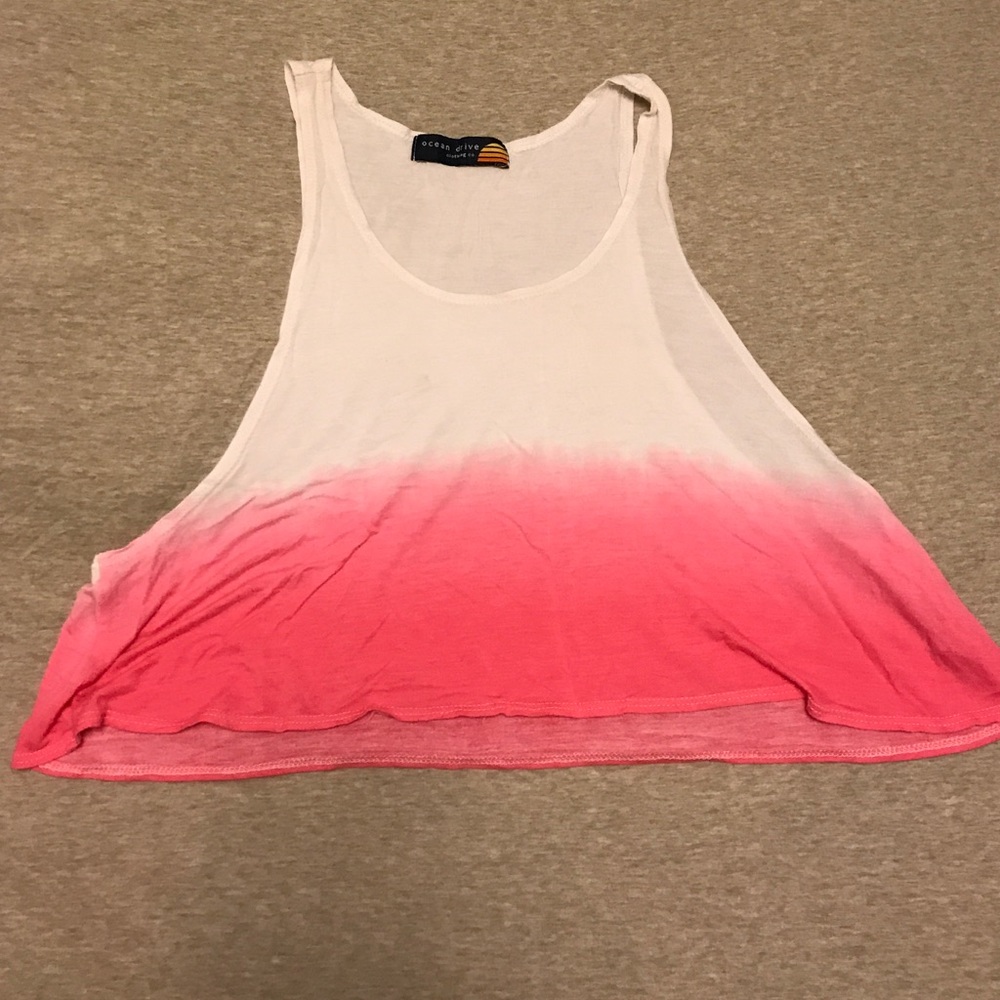 Cute ombre pink tank