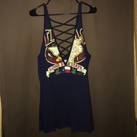 LF FOAK Vintage Criss Cross Top - Picture 1 of 2