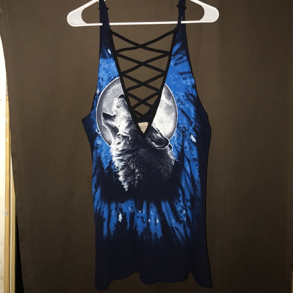 LF FOAK Vintage Criss Cross Top
