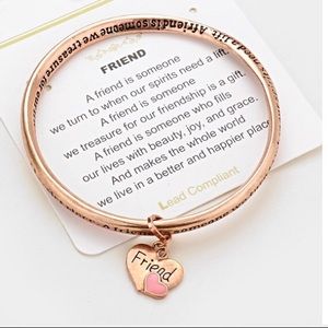 "A friend is.." heart charm bracelet