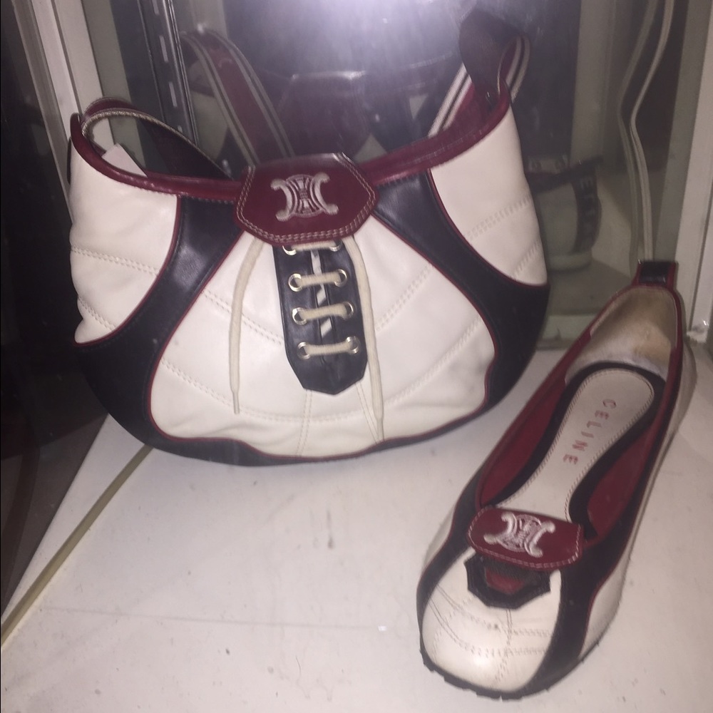 ❗️SOLD‼️Celine handbag with flat shoe.