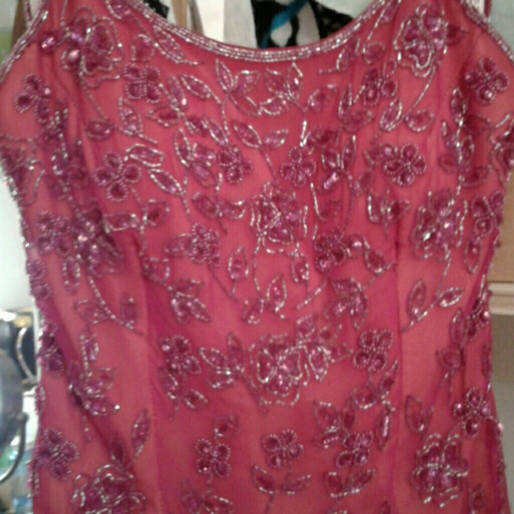 Fancy Dress/100%PUREsilk fully decorated in Beads