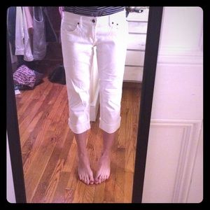 White Lucky cropped jeans