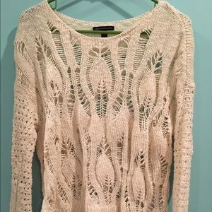 American Eagle Cream/white sweater