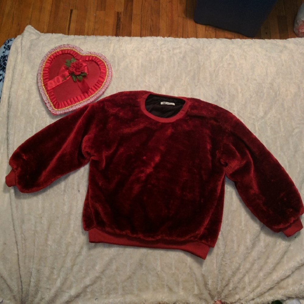 Faux mink Red Sweater / sweatshirt