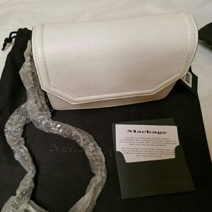 Mackage white shoulder bag