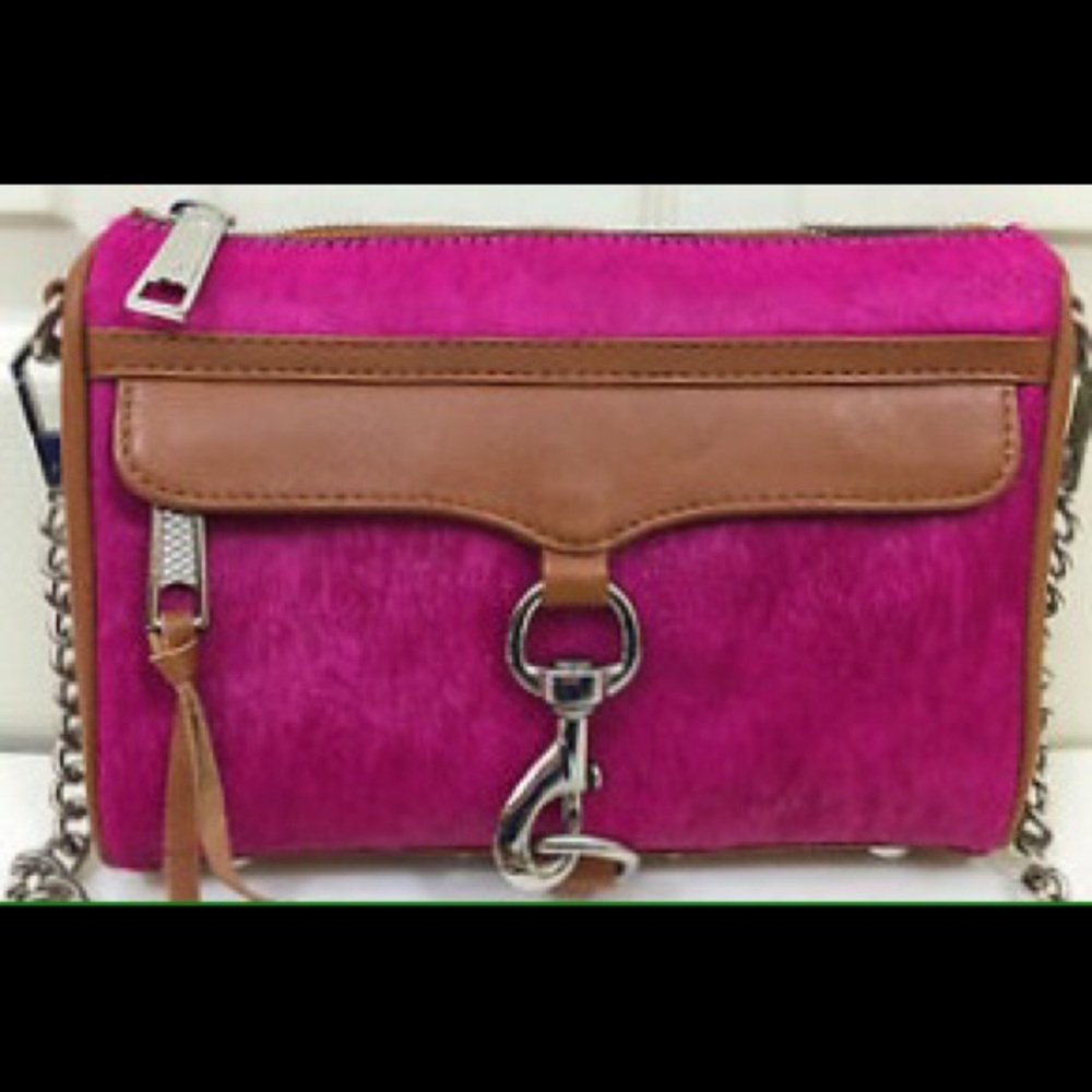 Rebecca Minkoff Hot Pink Mini Almond Leather
