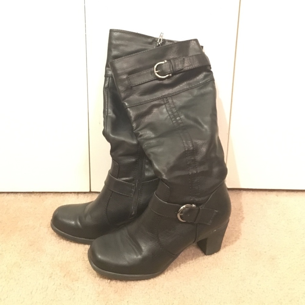 Croft and Barrow Black Knee High Boots