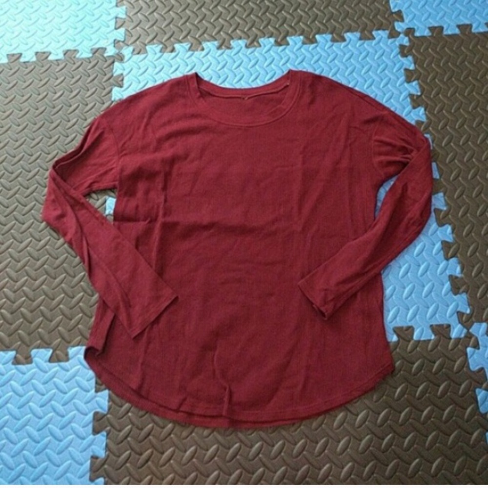 Also Yoga Waffle Knit Long Sleeve Top