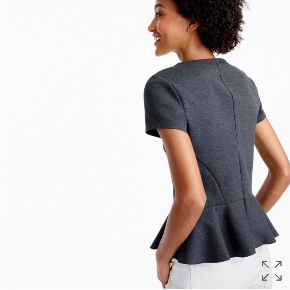 JCrew Structured Peplum Top
