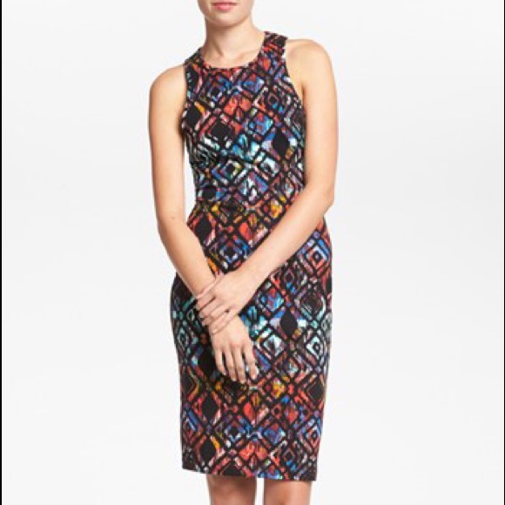 Wayf Bodycon Midi Printed Dress