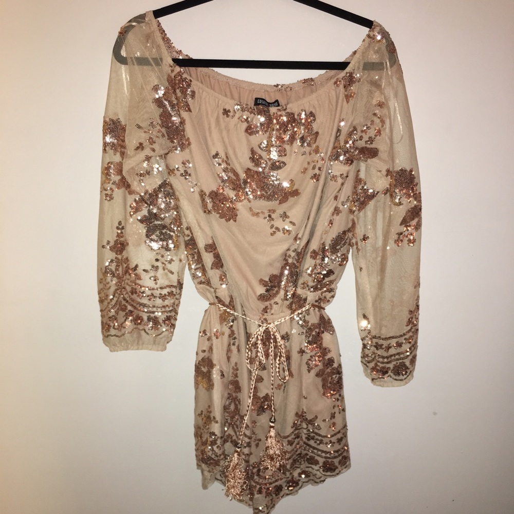 Fashion Nova Sequin Romper