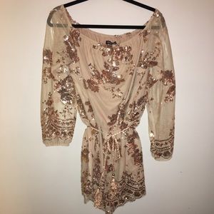 Fashion Nova Sequin Romper