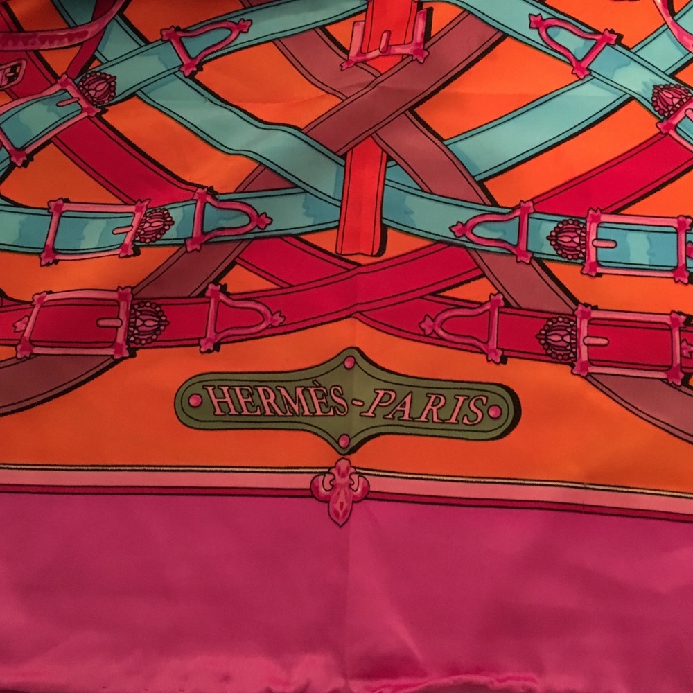 Hermes silk scarf