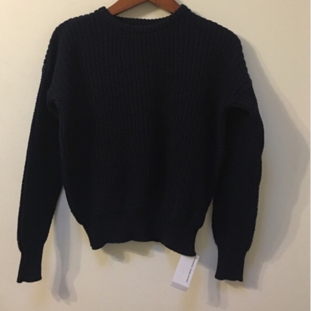 Navy Black Fishermans Pullover Sweater XS NWT