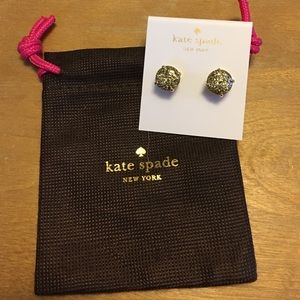Kate Spade Gold Glitter Stud Earrings