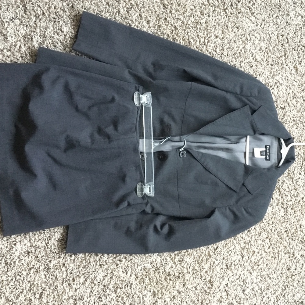 Bebe Grey skirt suit
