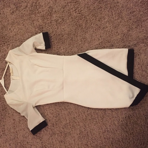 White w/black trim dress - Picture 2 of 2