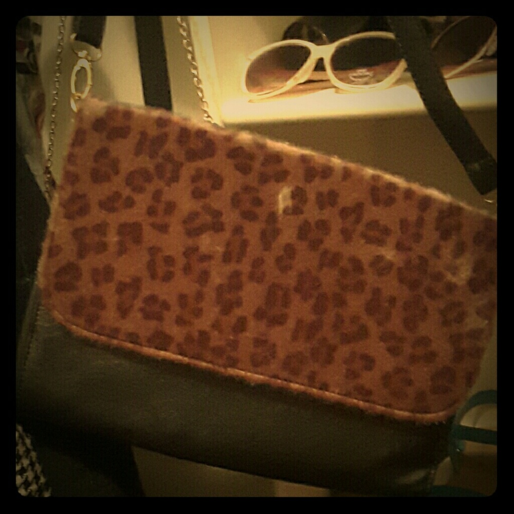 Leopard print Envelope crossbody bag/ clutch