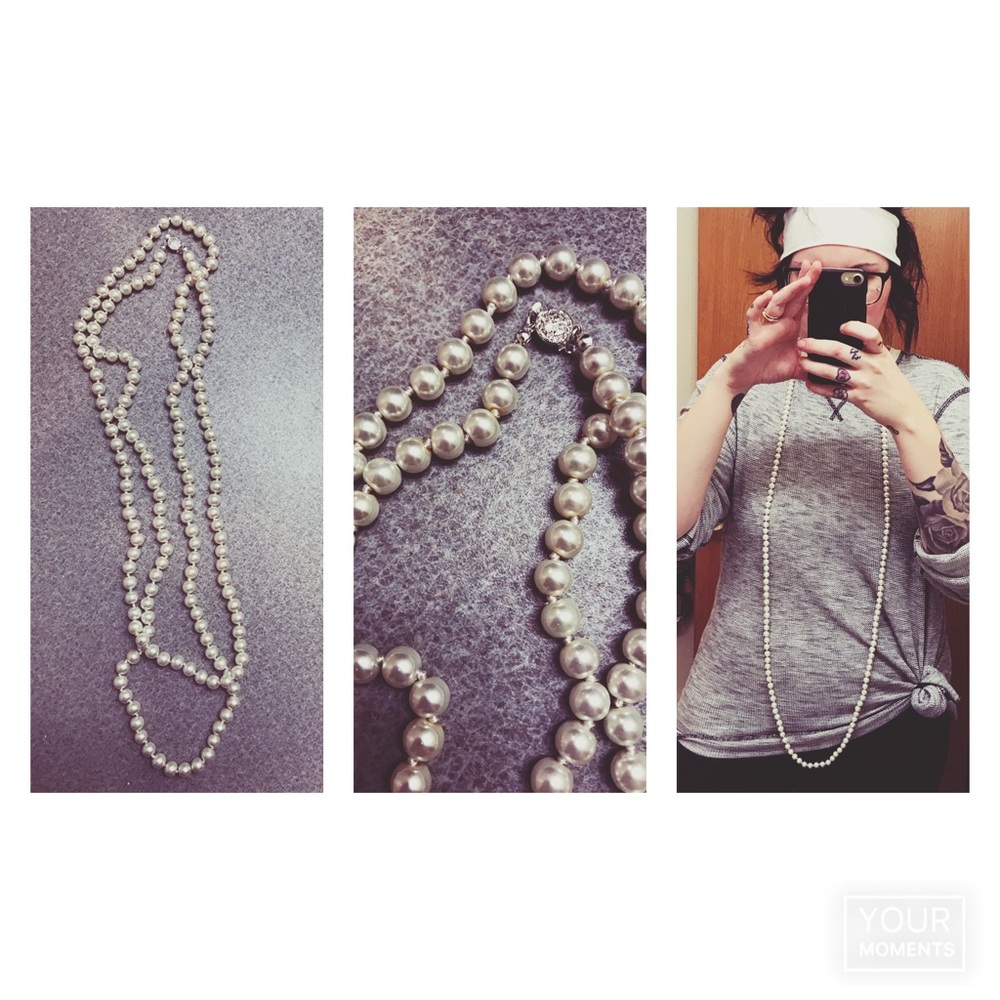 NWOT Women's Imitation Pearl Long Strand Necklace.