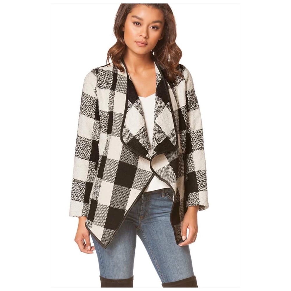 Black and White Open Jacket.