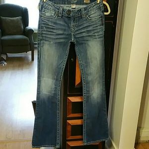 Silver Tuesday Bootcut NWOT 27/33 factory distress