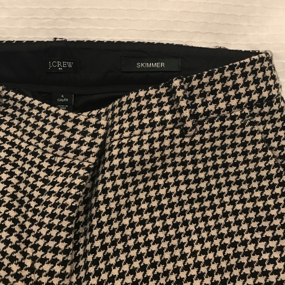 Wool cropped herringbone trousers