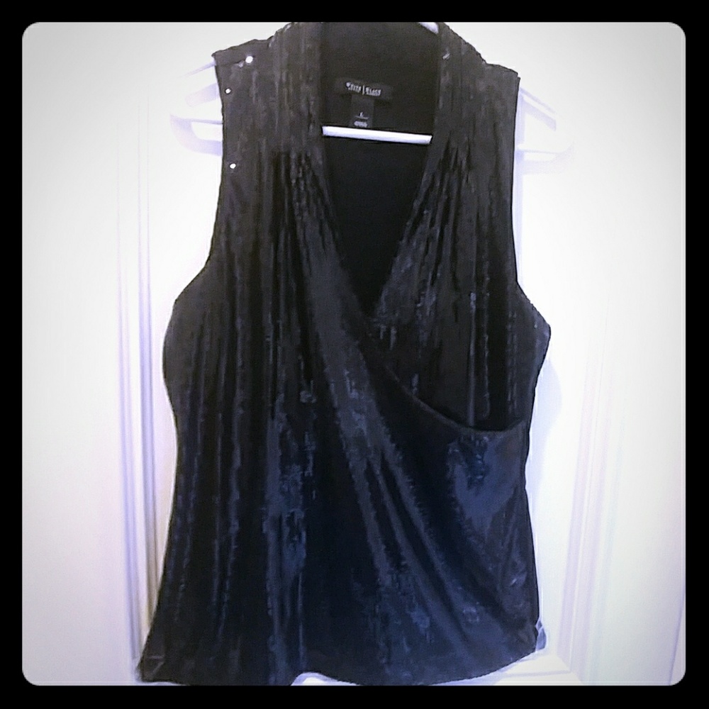 Black Sequin Top