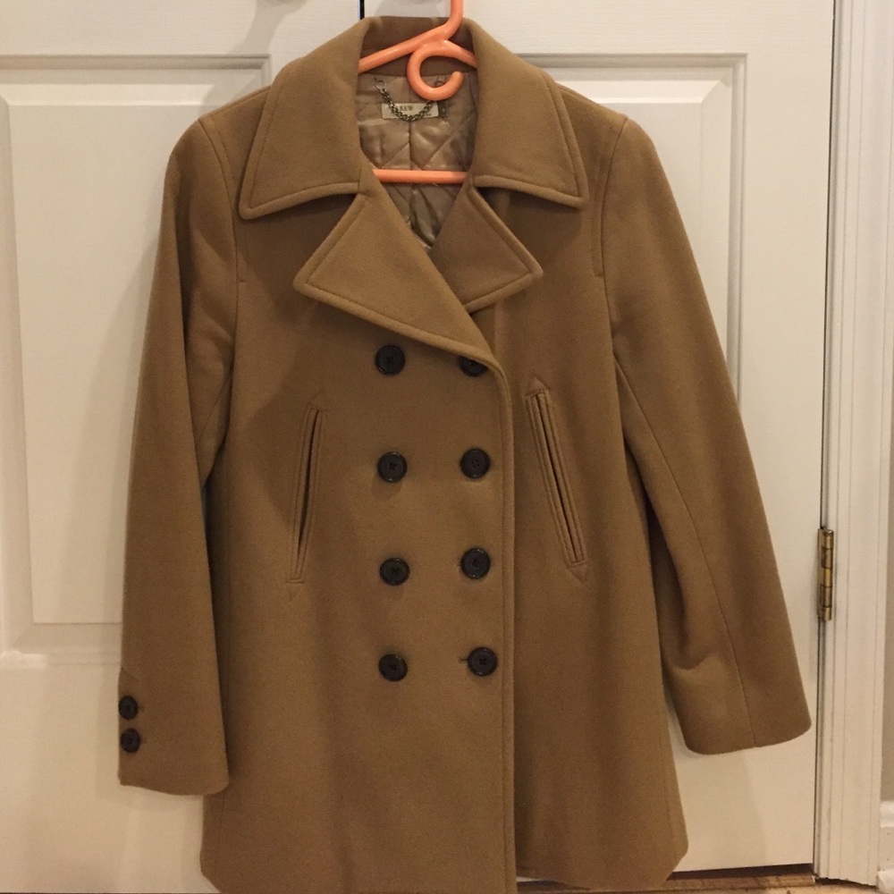 Camel J Crew Peacoat size small