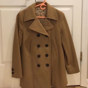 Camel J Crew Peacoat size small