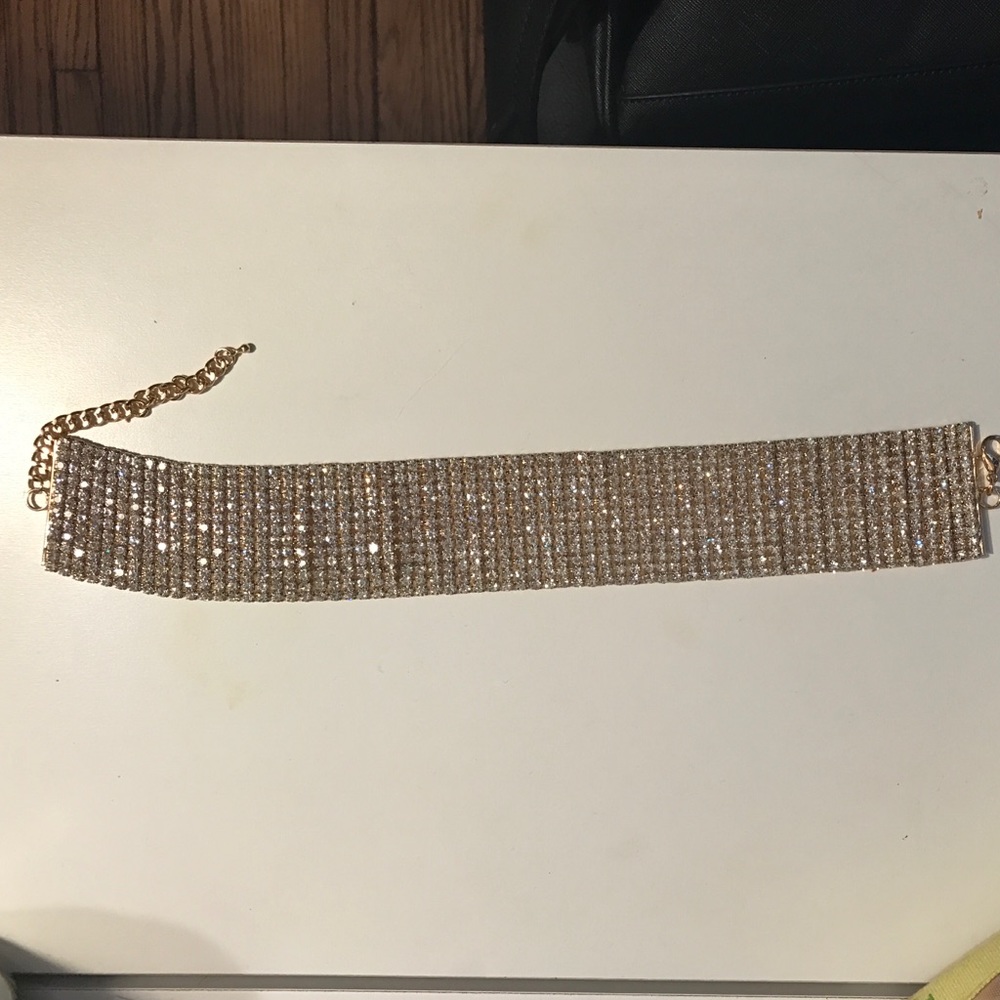 gold diamond choker