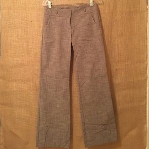 Taupe Woven Straight Leg Trousers